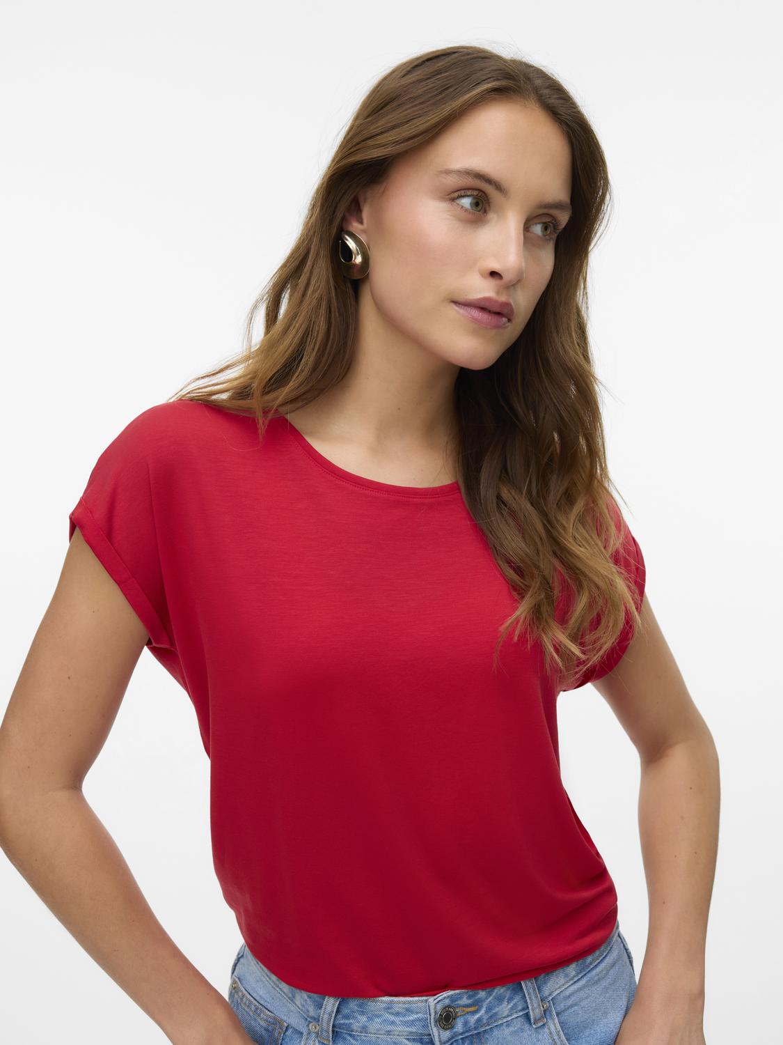 VMAVA T-Shirt - Ribbon Red - VERO MODA & VILA Bergvik